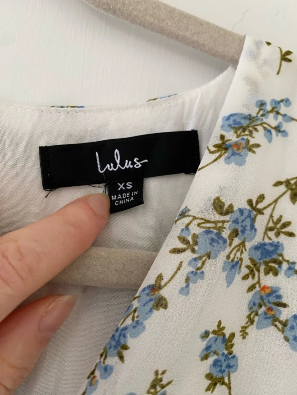 Lulu's White Floral Mini Dress Coquette Soft Girl Cottagecore Dainty XS - Picture 2 of 4